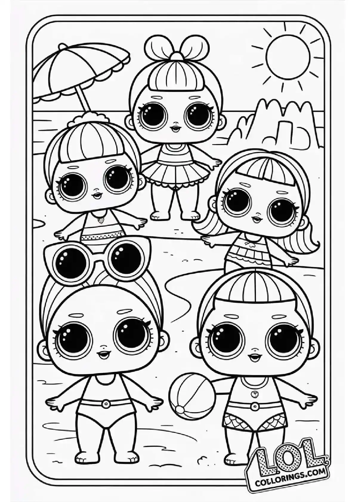 LOL Beach Summer Vacation Fun Page 
