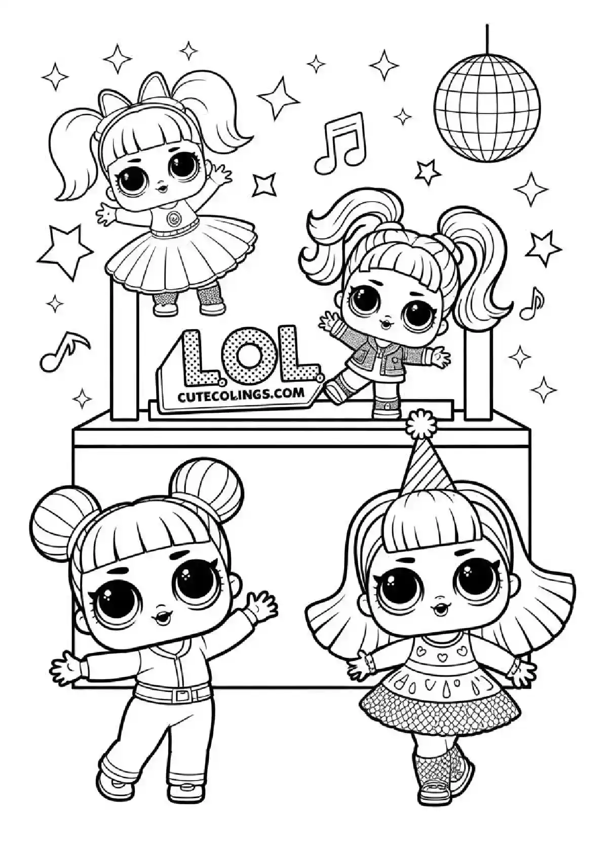 LOL Dance Stage Performance Coloring