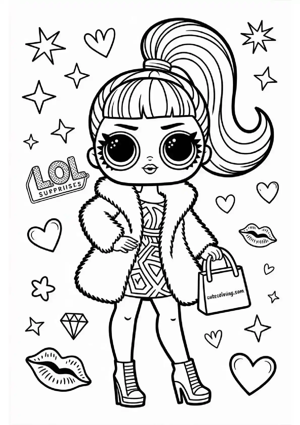 LOL Fashion Doll Winter Coat Coloring