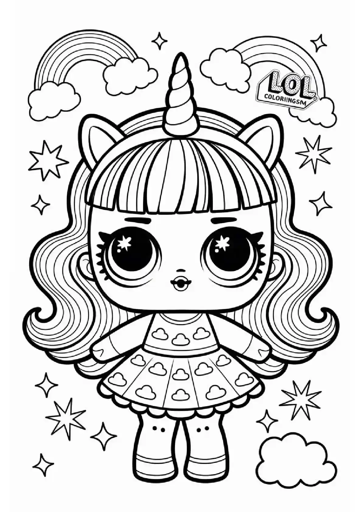 LOL Unicorn Girl Cloud Fantasy Page