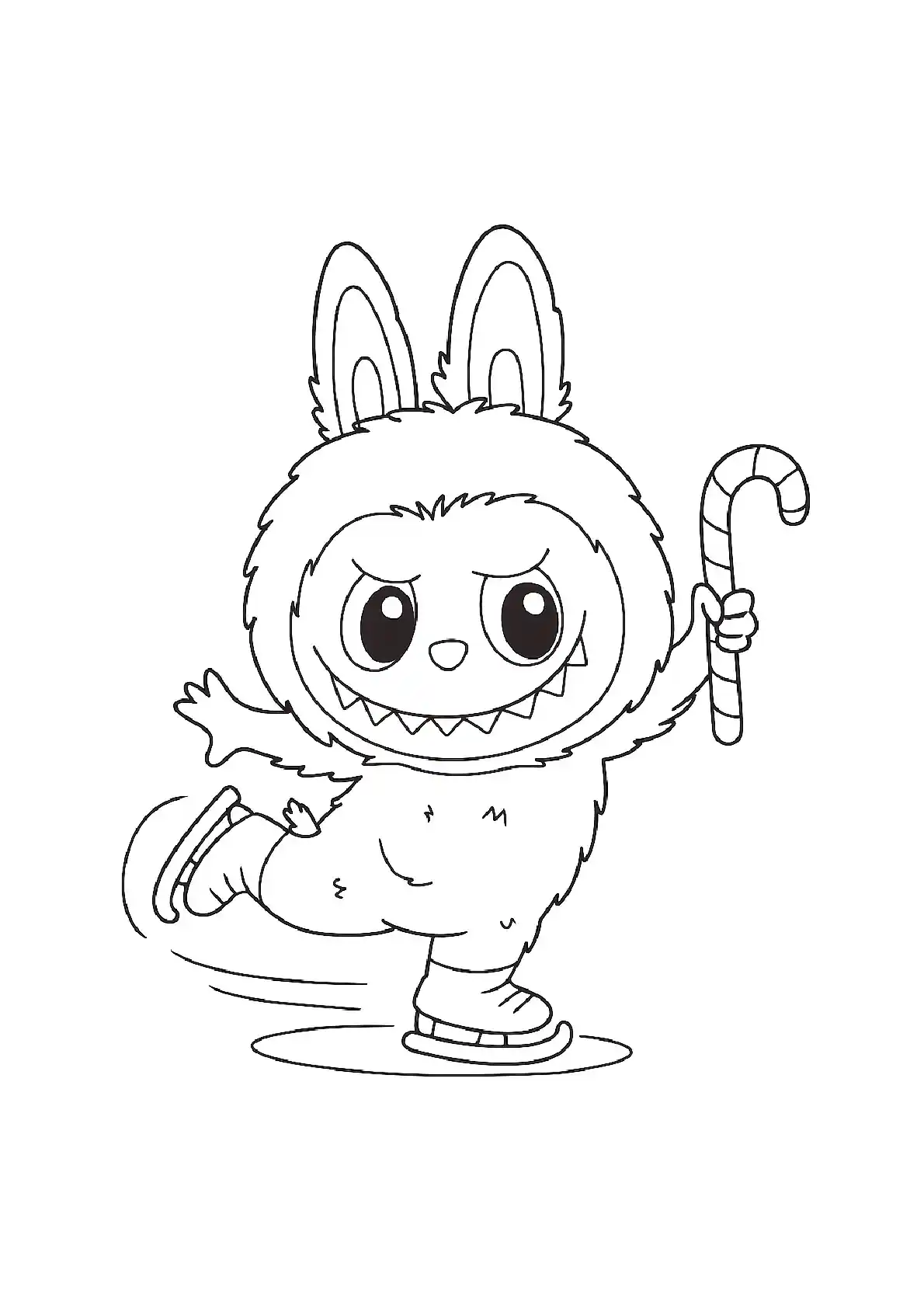 LabLabubu Running Coloring Pageubu Jumps High