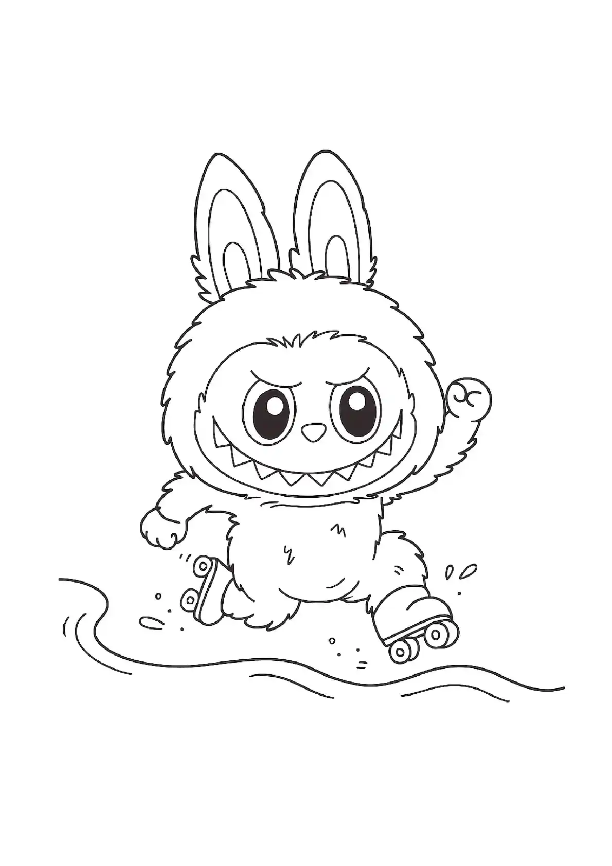 Labubu playing Coloring Page