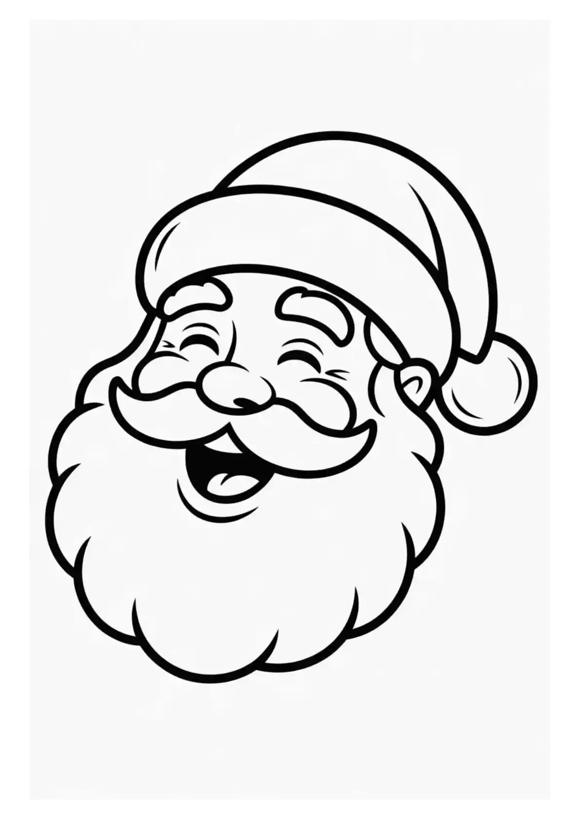 Laughing Santa Face Portrait
