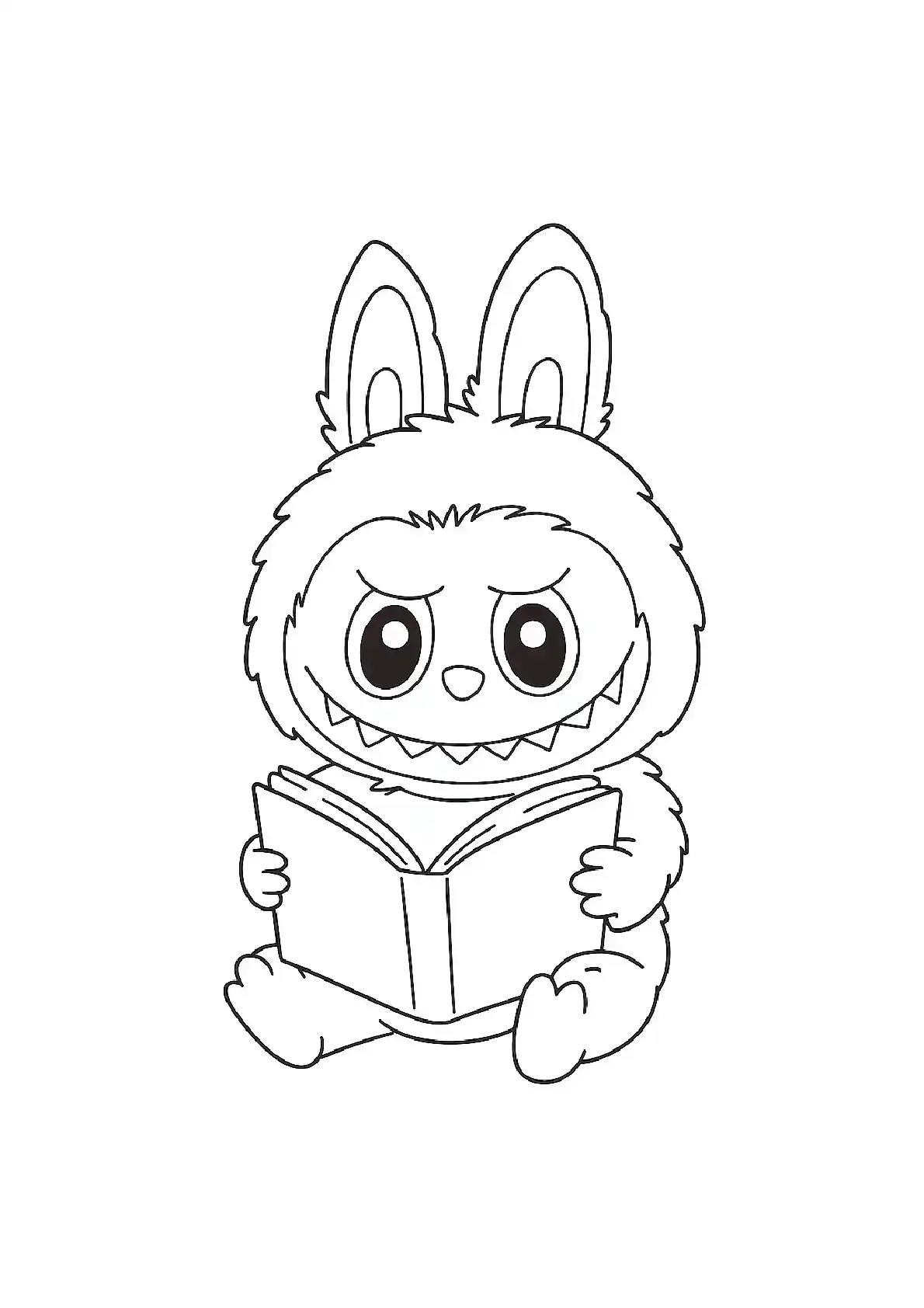Lebula reading coloring page