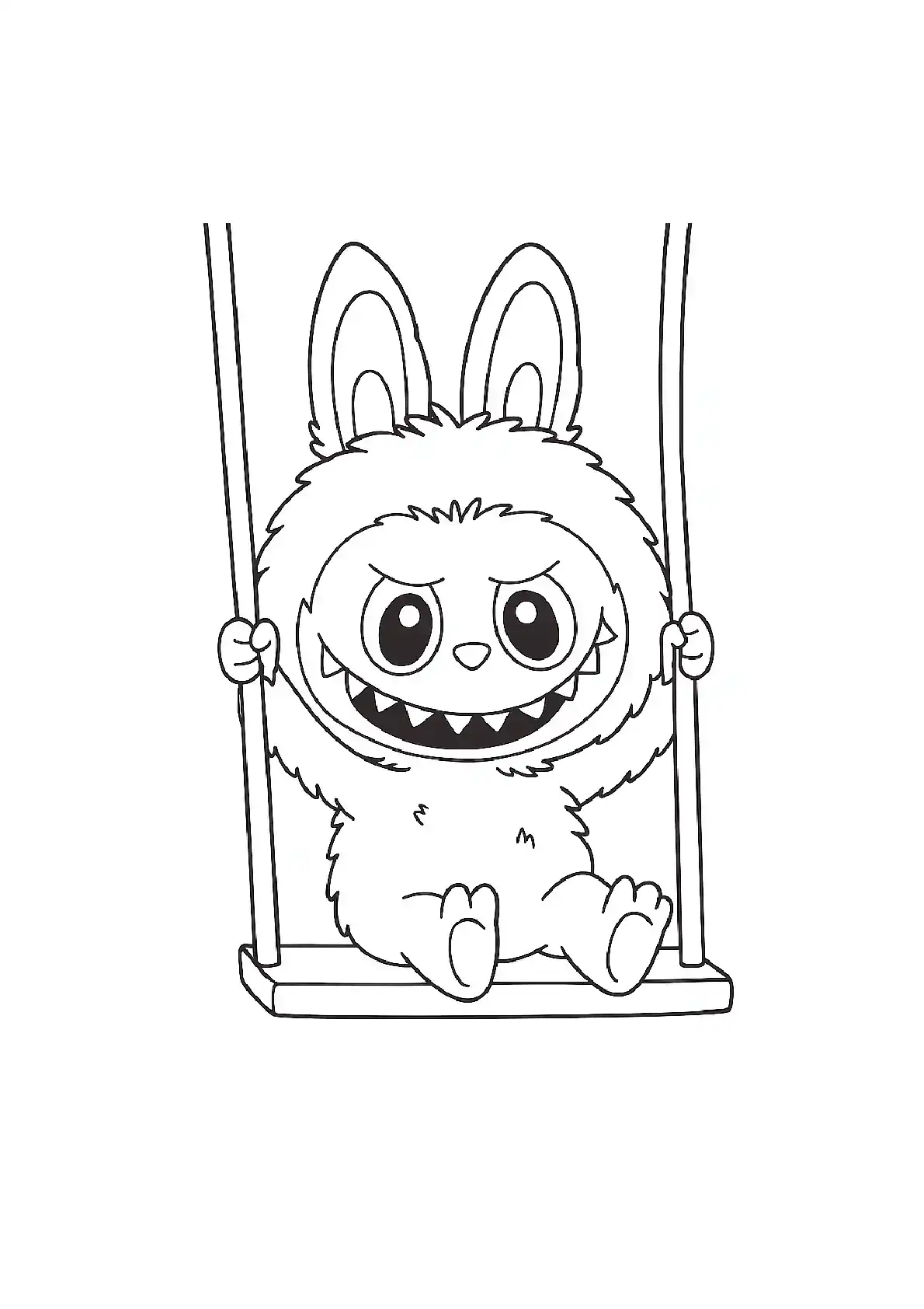 Lebula swinging coloring page