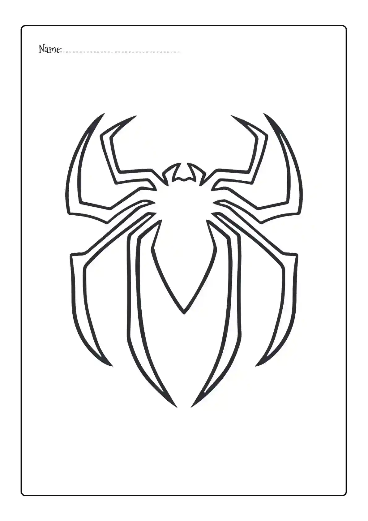 Logo Spiderman Coloring Page