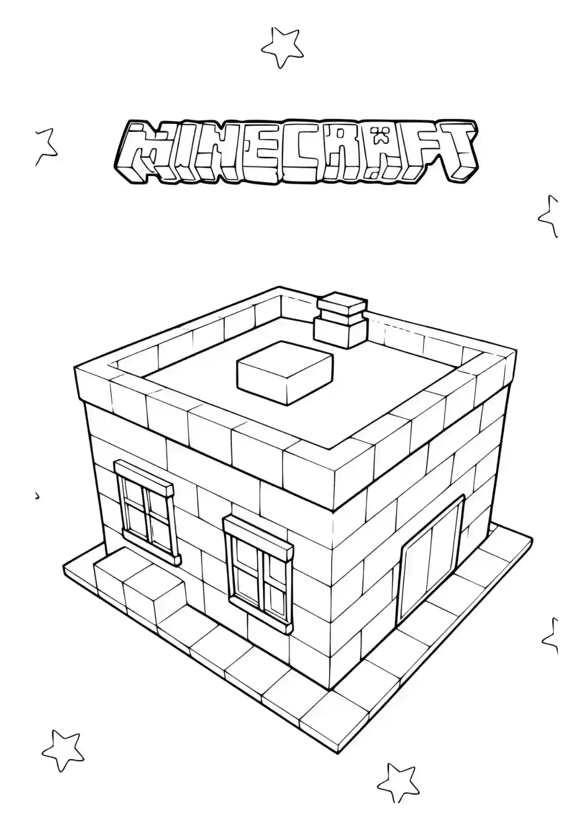 Minecraft Logo House