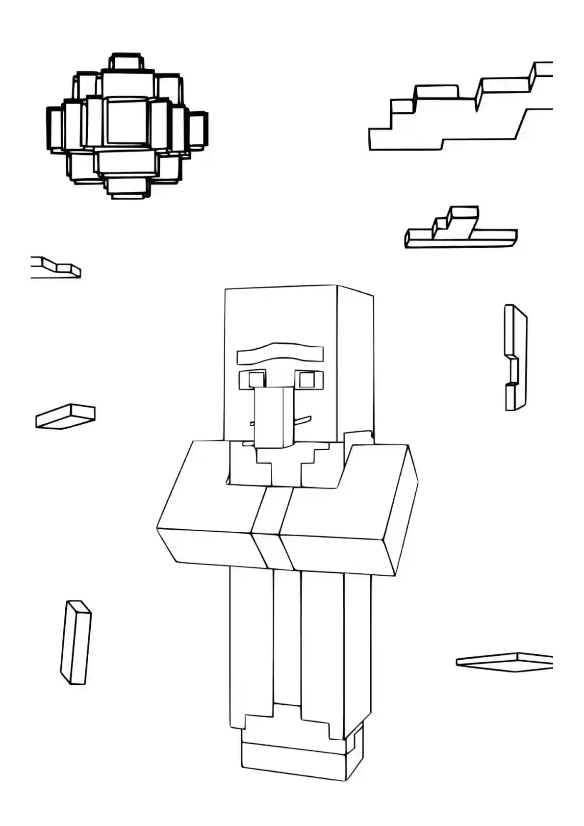 Minecraft Villager Scene