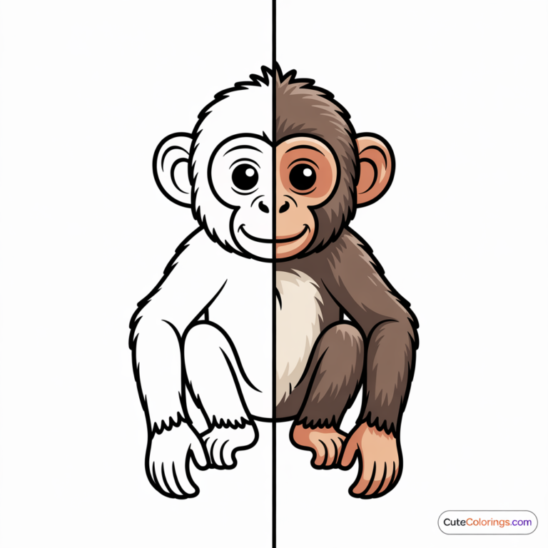 Monkey Coloring Pages