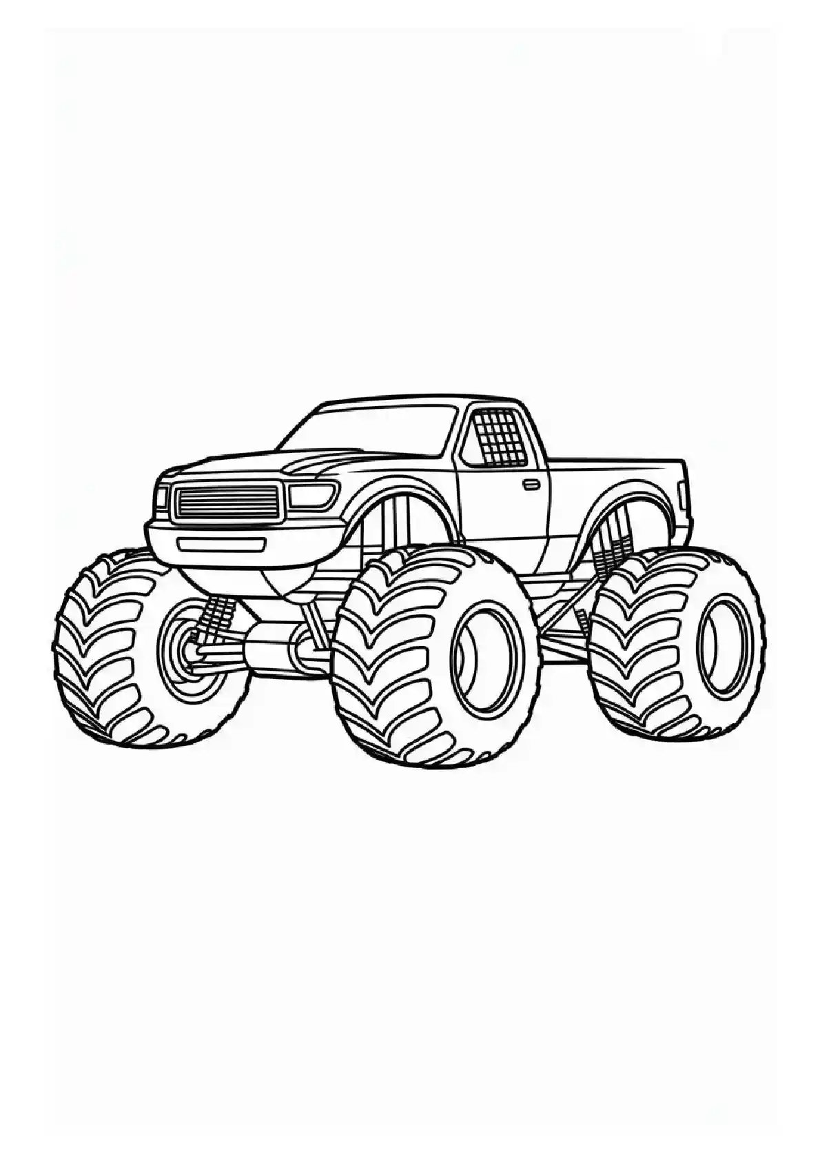 Monster Truck Side Profile Clean View