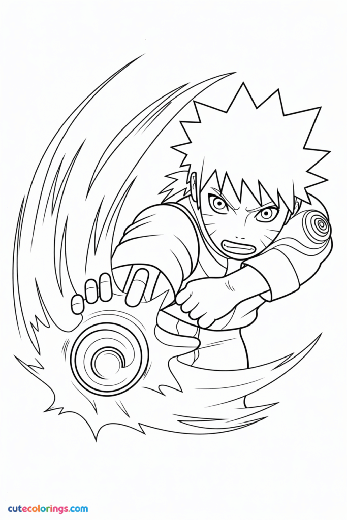 Naruto Giant Rasengan Power Coloring