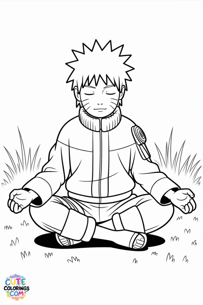 Naruto Meditating Peaceful Coloring