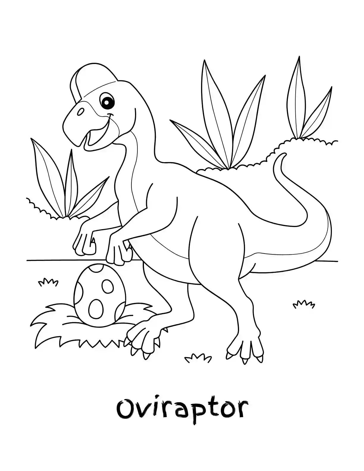 Oviraptor Coloring Page