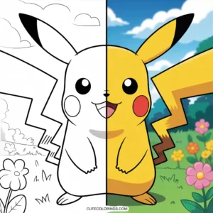 Vorschau der Pikachu Ausmalbilder