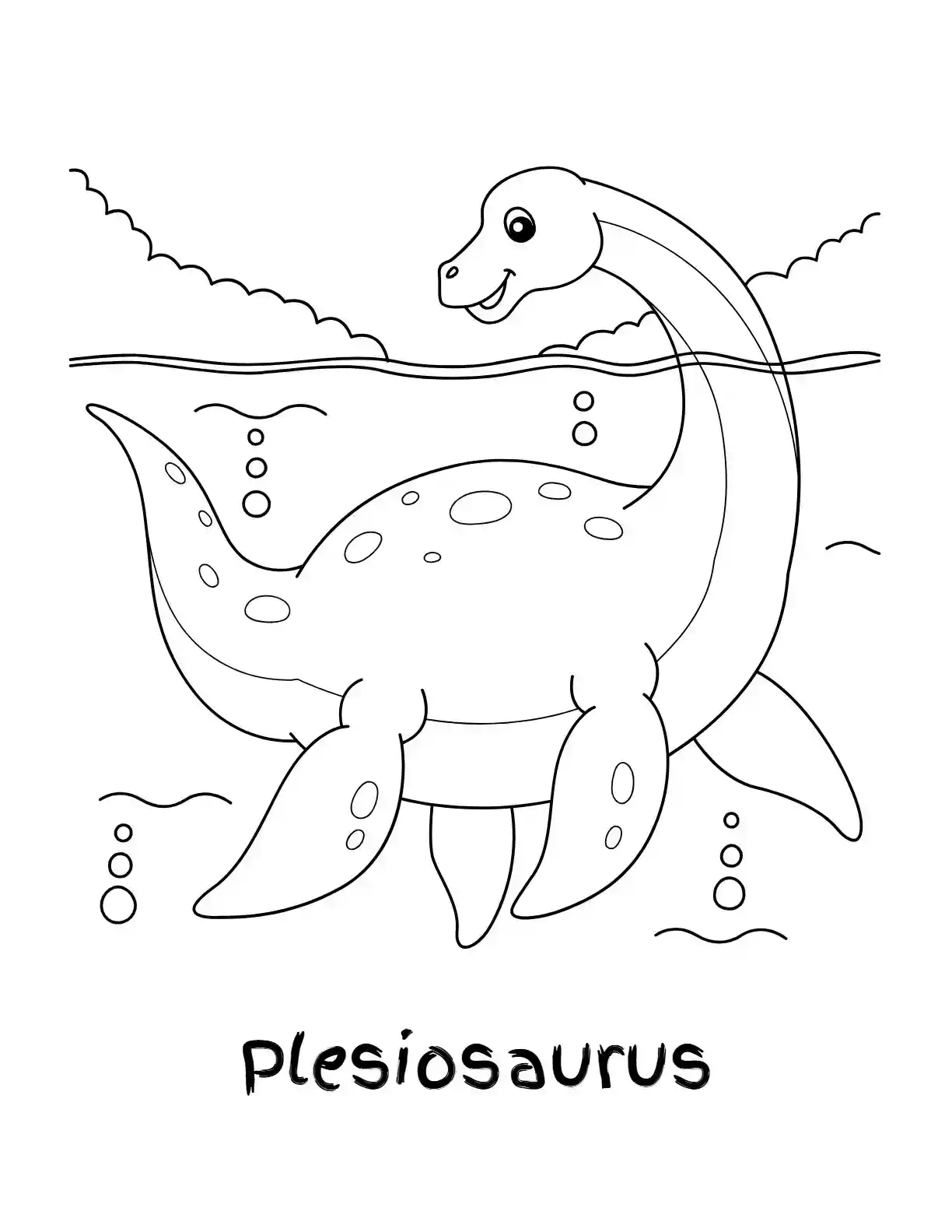 Plesiosaurus Coloring Page