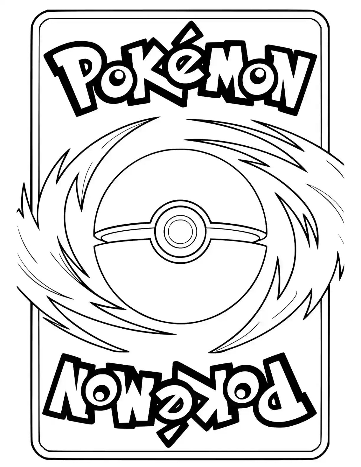 Pokemon Card Back Coloring Page