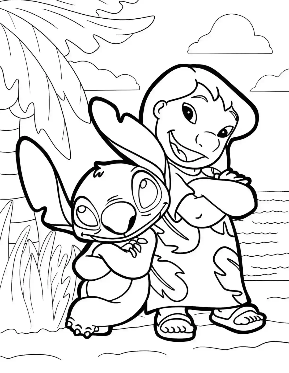 Pond Stitch Coloring Pages