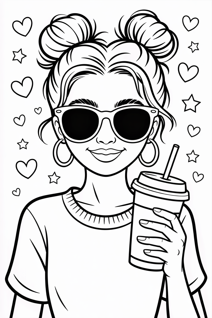 Preppy Coloring Pages