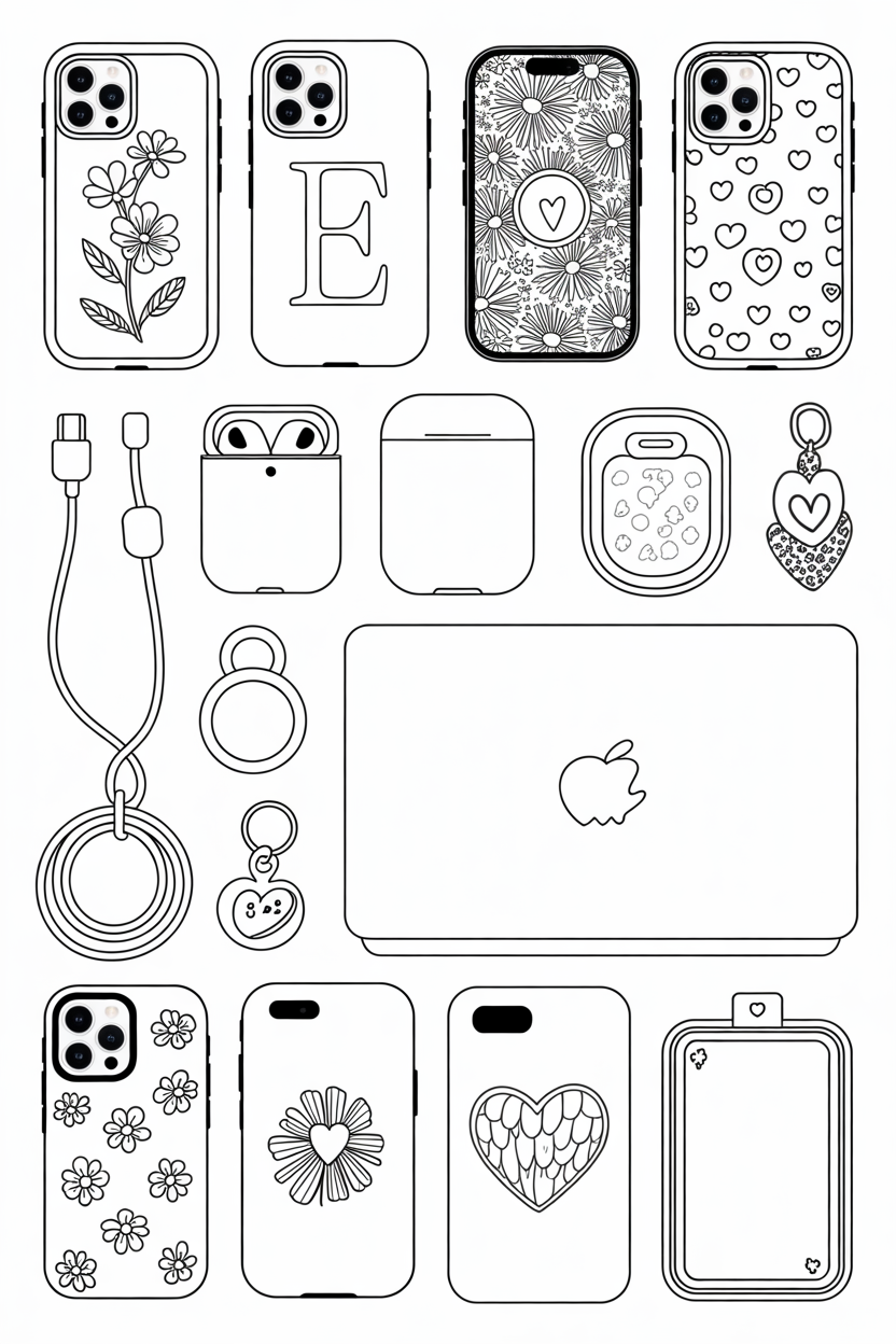 Preppy Tech Collection Laptop Phone Page