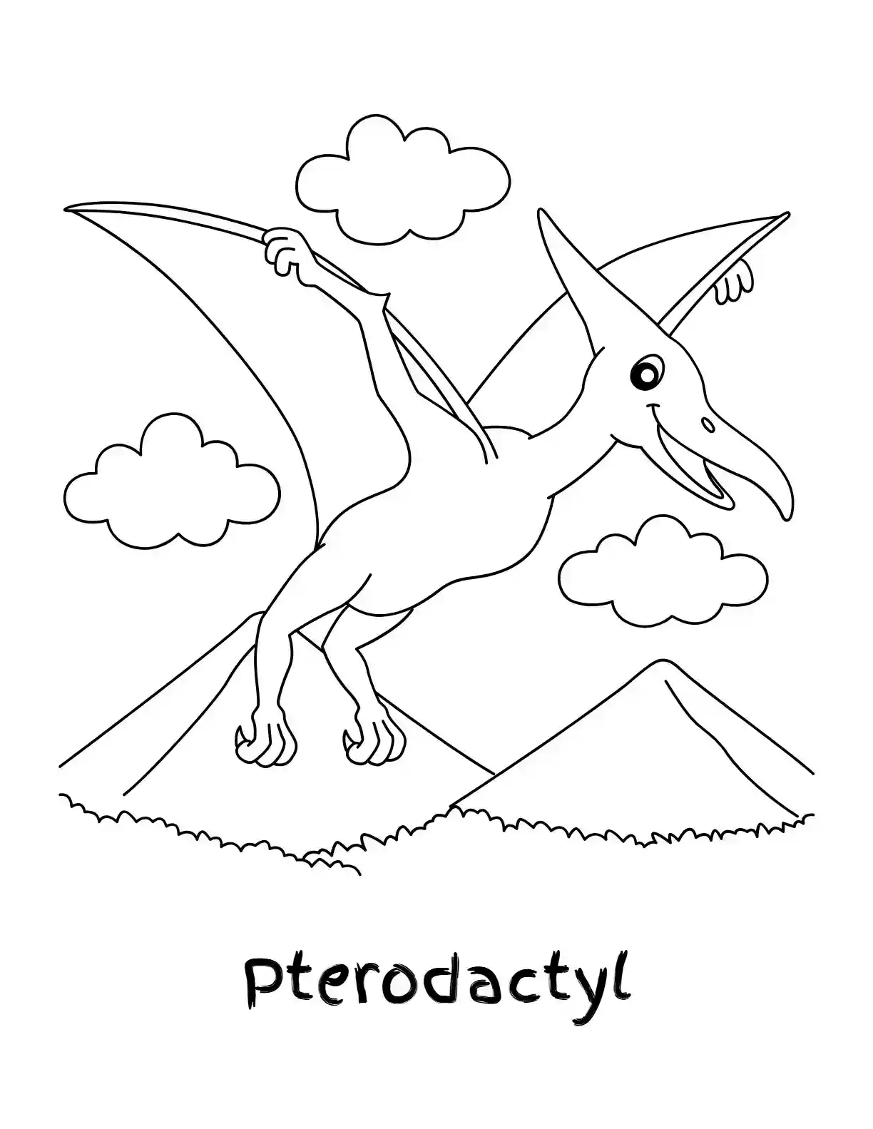 Pterodactyl Coloring Page