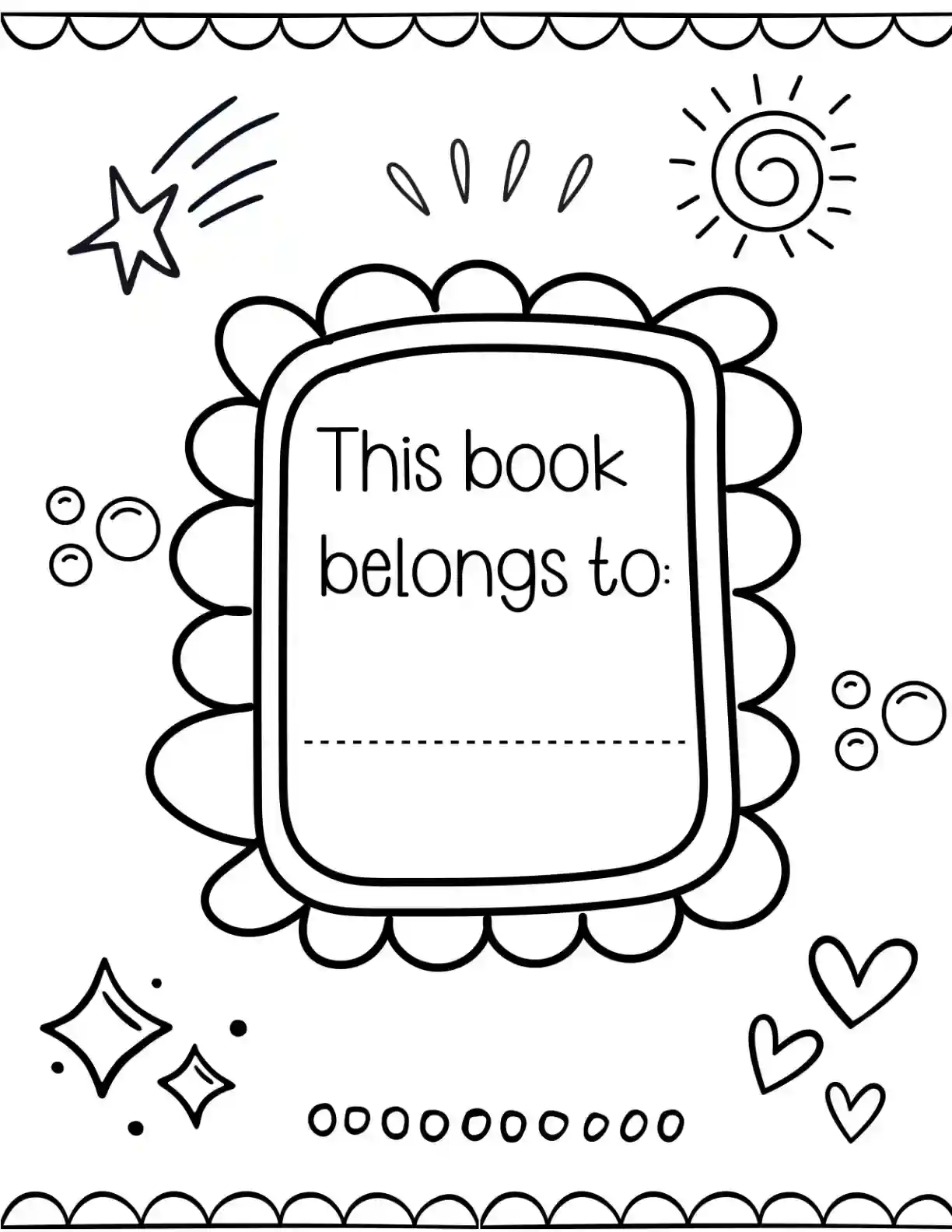 Rainbow Coloring Book Cover Page