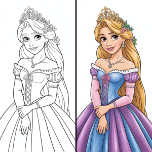 Aperçu des coloriages Raiponce