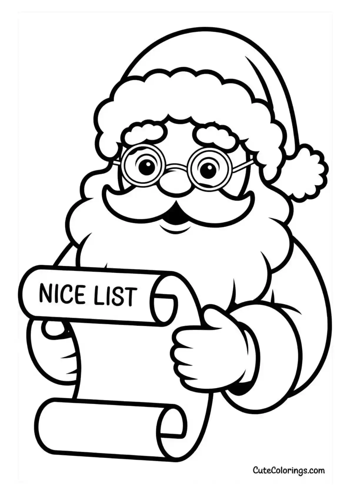 Santa Reviewing His Nice List Scroll