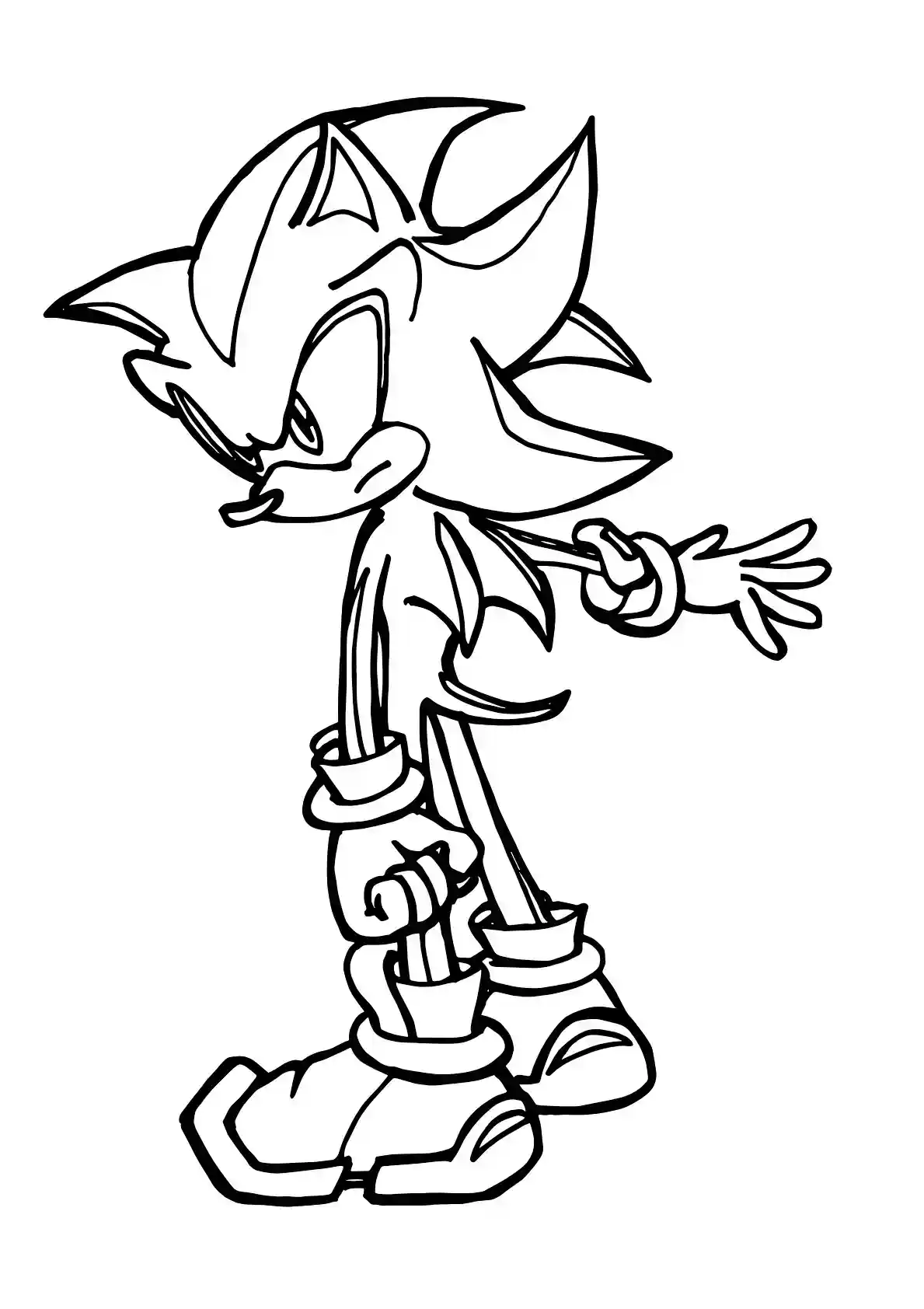 Shadow Hedgehog Sonic Coloring Page