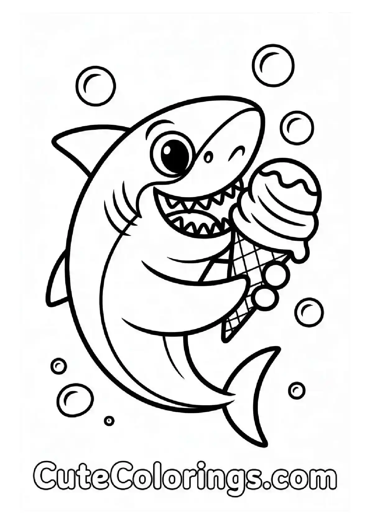 Shark Eating Ice Cream Fun