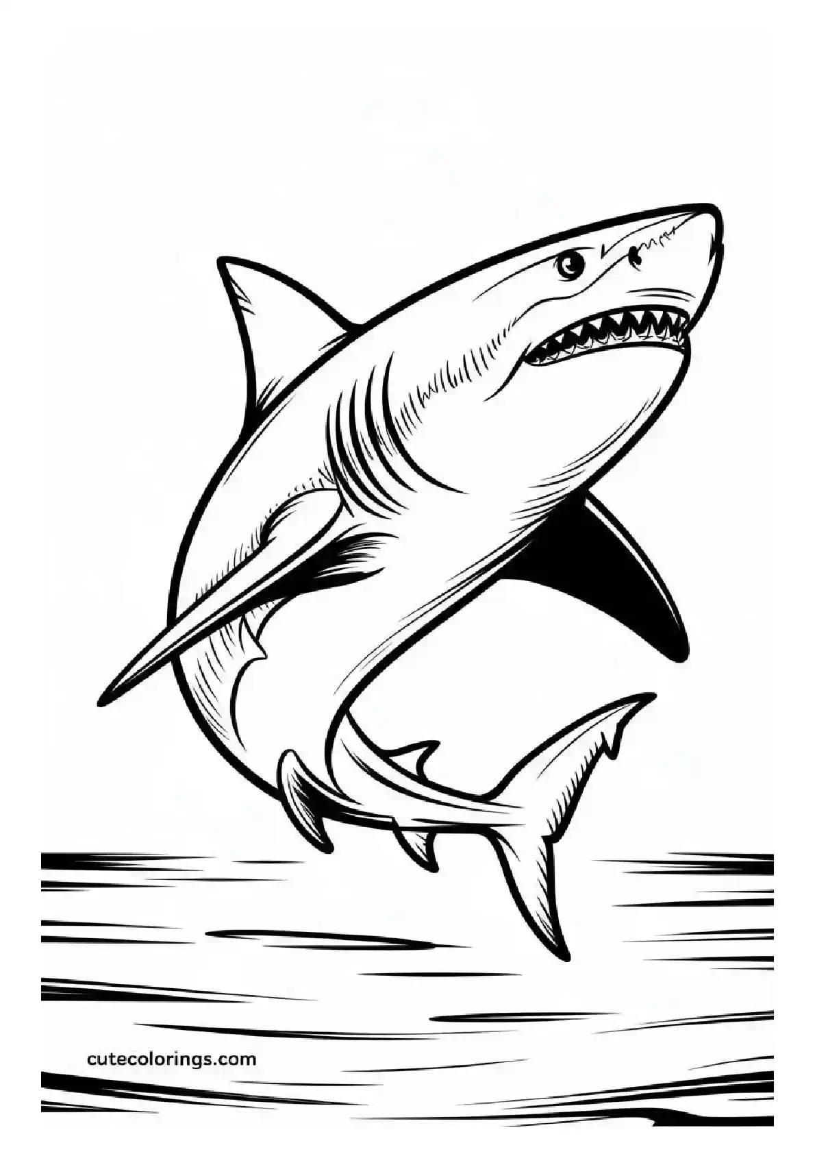 Shark Jumping Water Action