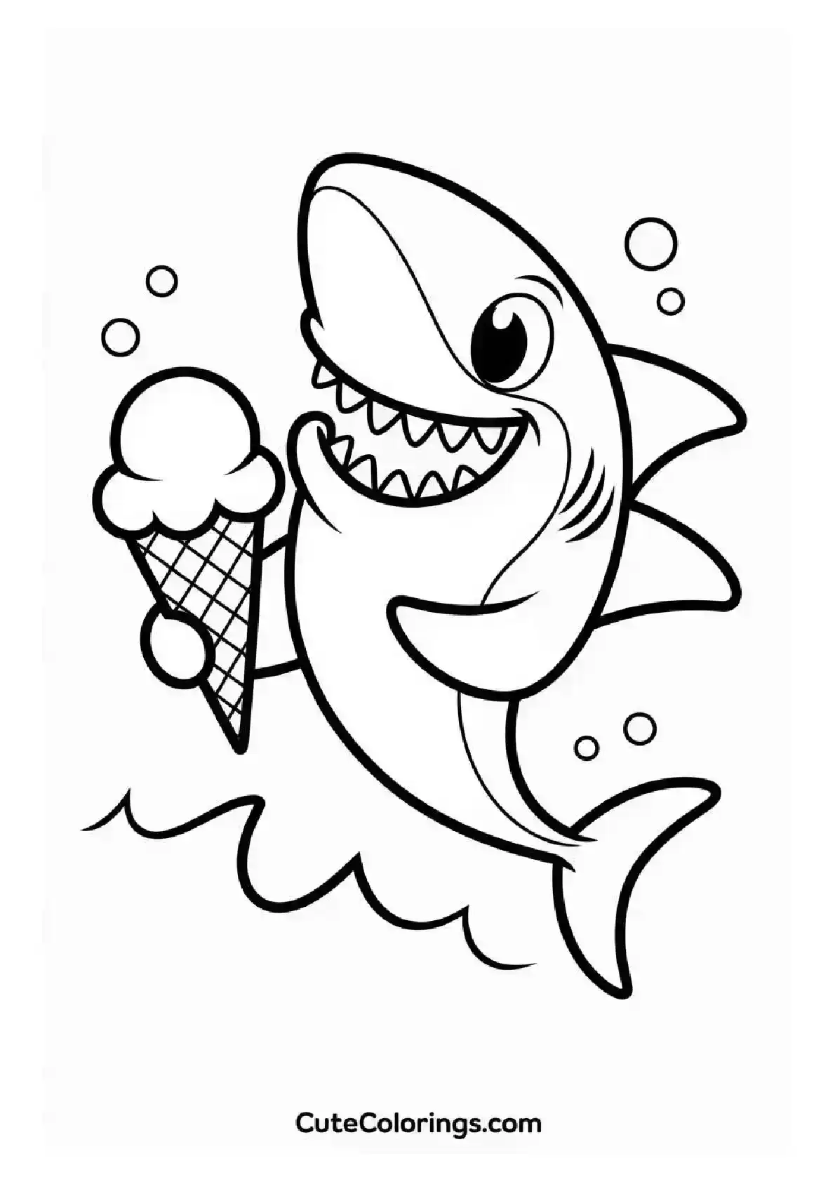 Shark with Ice Cream Cone