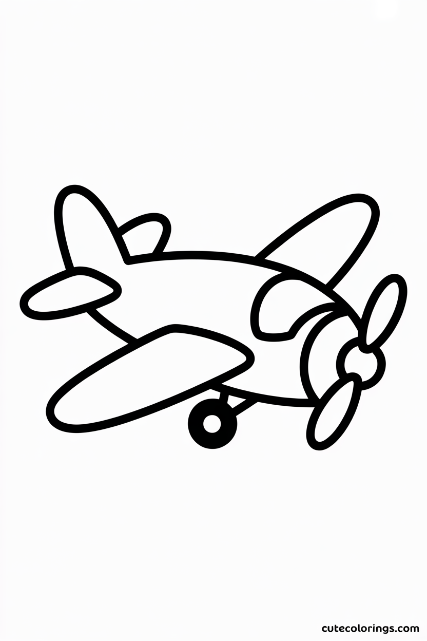 Easy cute airplane with propeller for young kids
