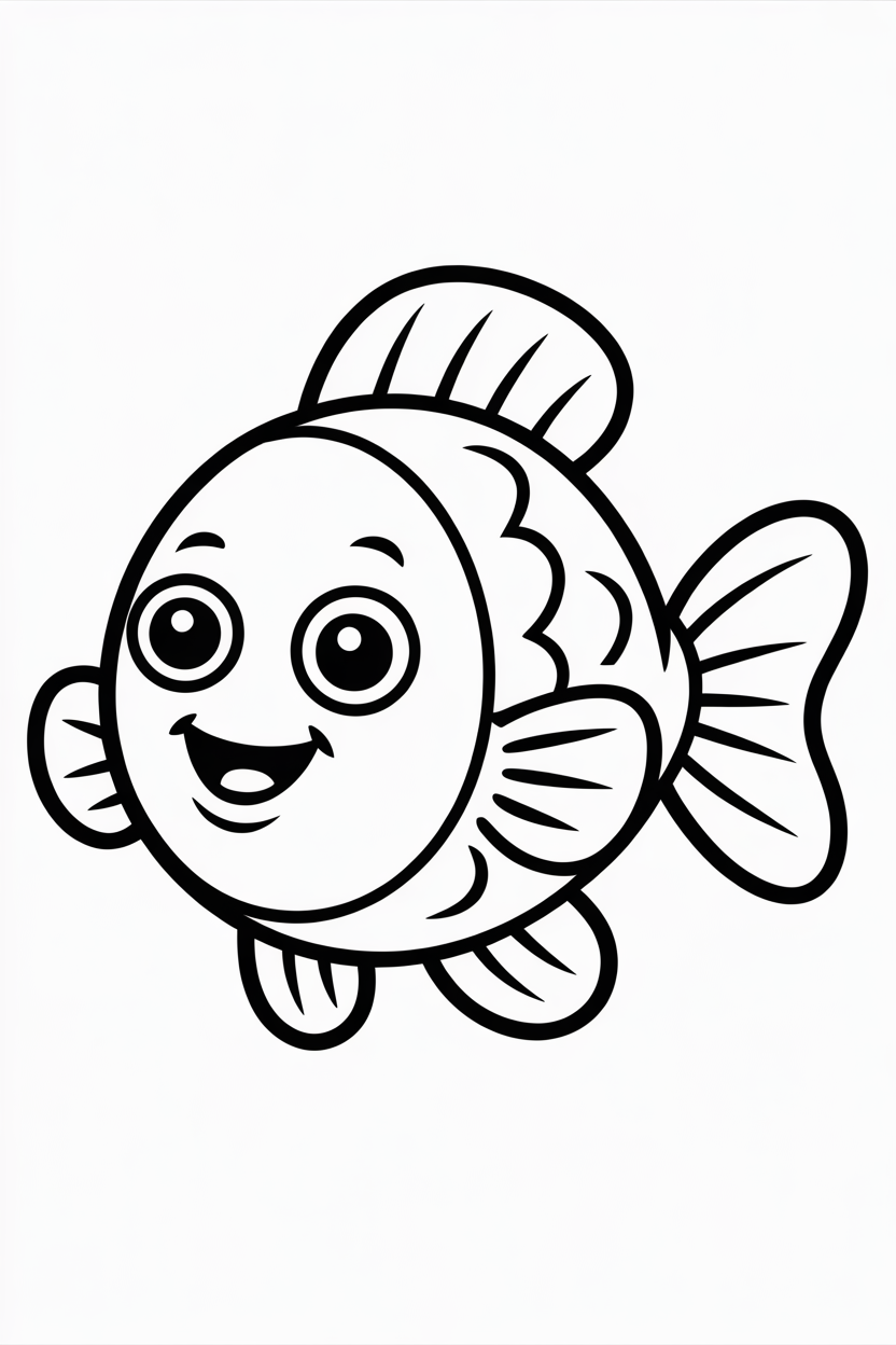 Easy clownfish with stripes perfect for toddlers