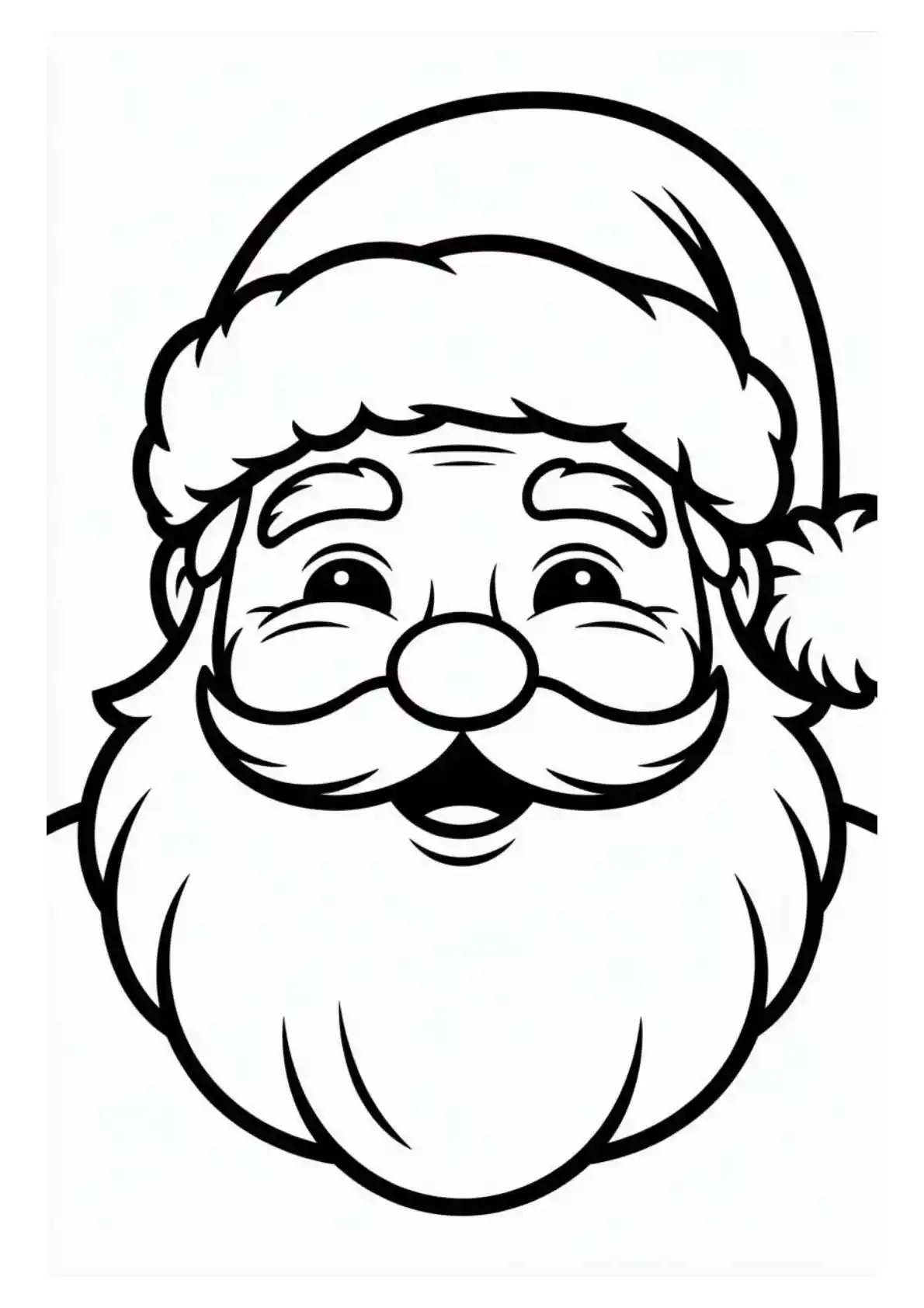 Smiling Santa Face Close-Up