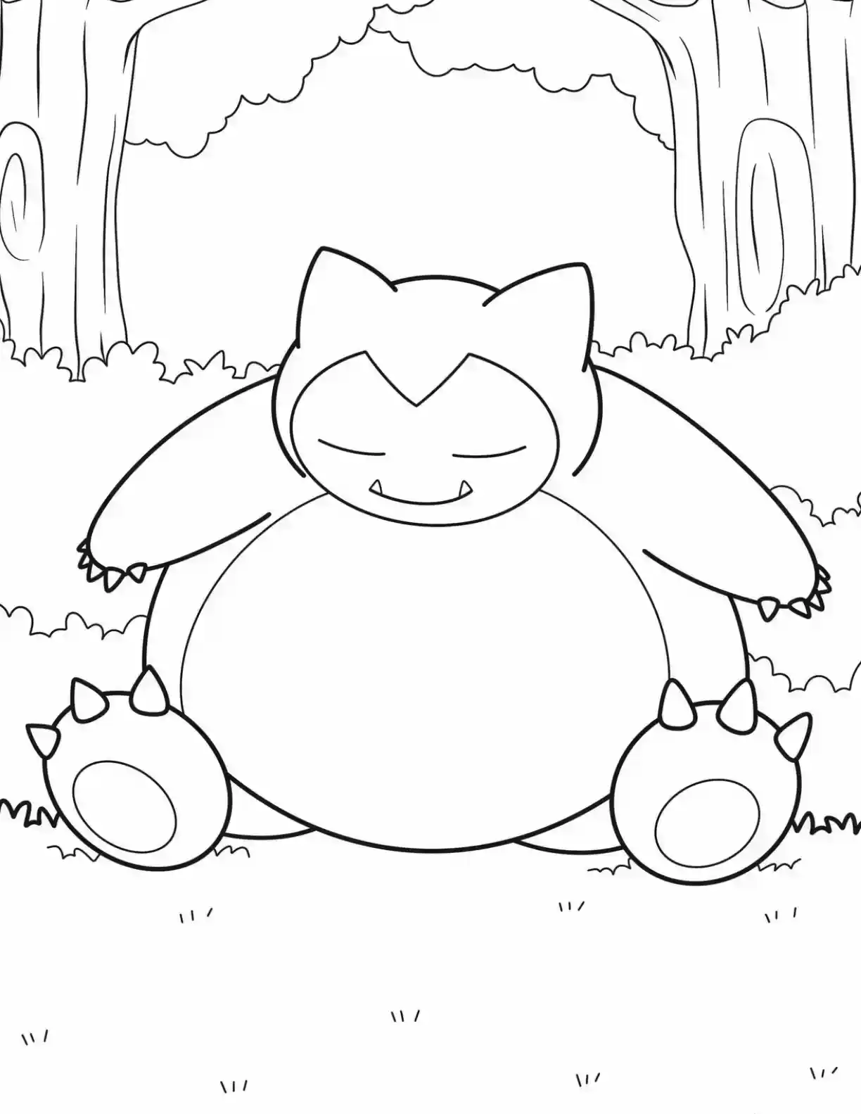 Snorlax Pokemon Coloring Page
