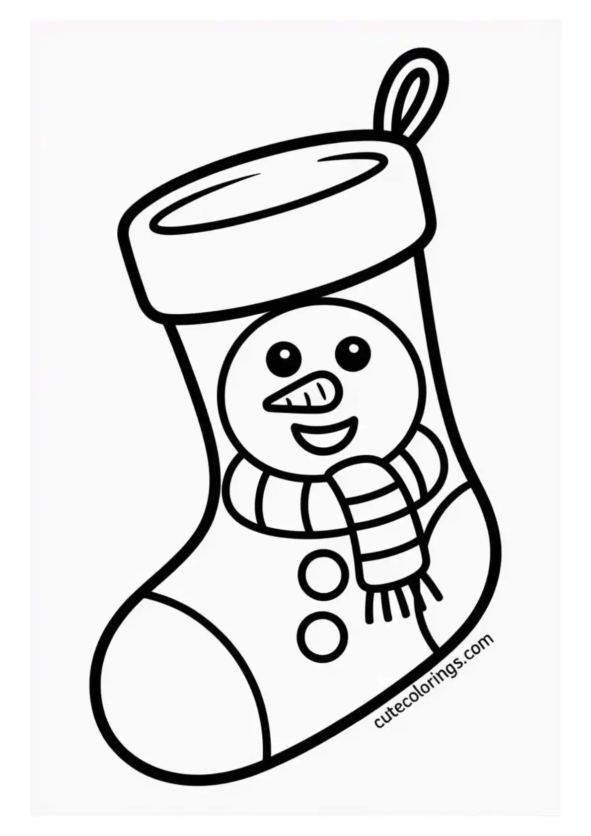 Snowman in Christmas Stocking