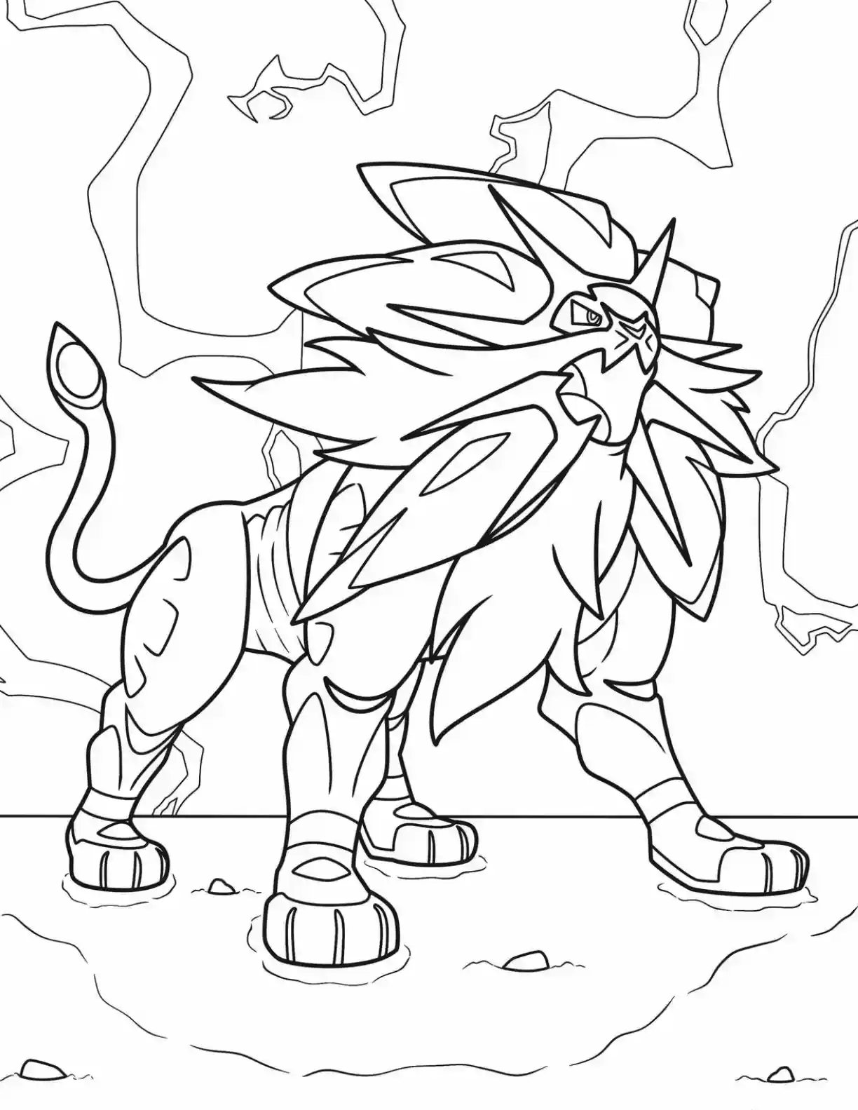 Solgaleo Pokemon Coloring Page