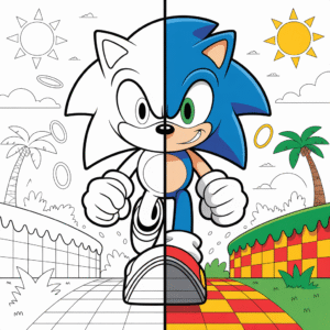 Vorschau der Sonic Ausmalbilder