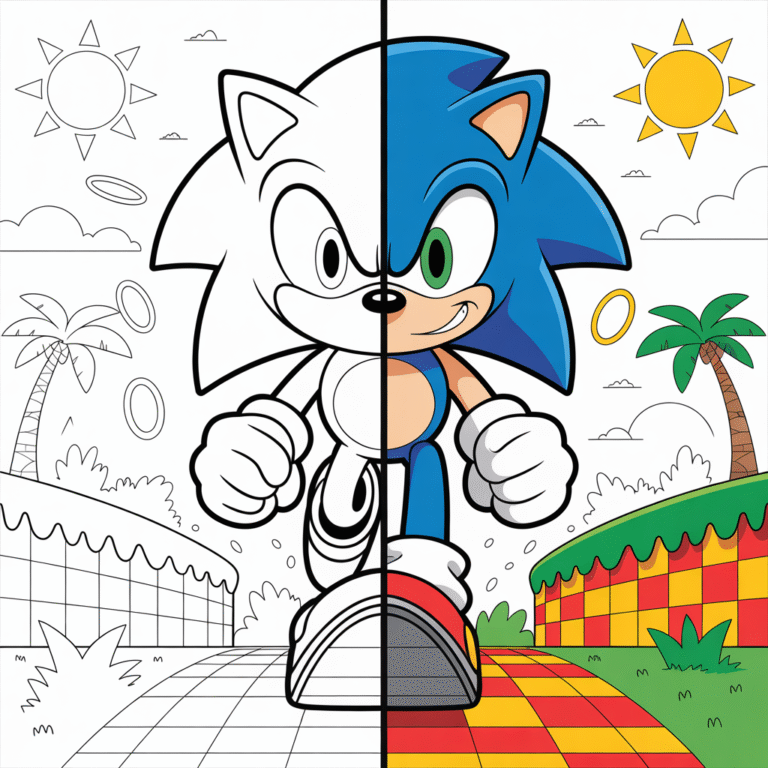 sonic coloring pages