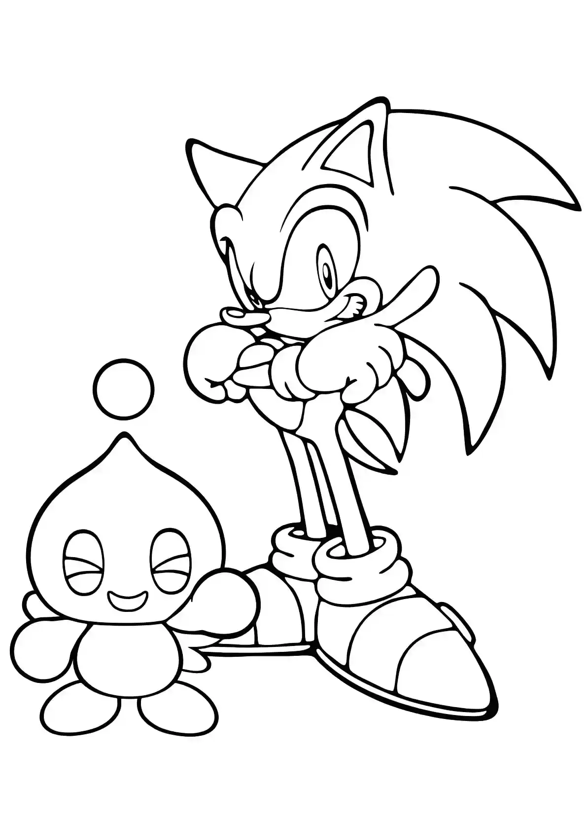 Sonic Chao Sonic Coloring Pages