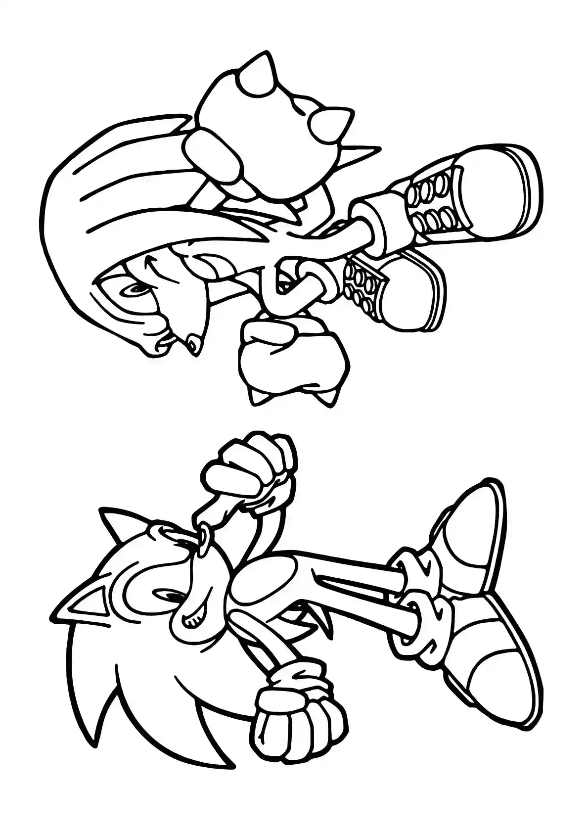 Sonic Characters Action Sonic Coloring Page