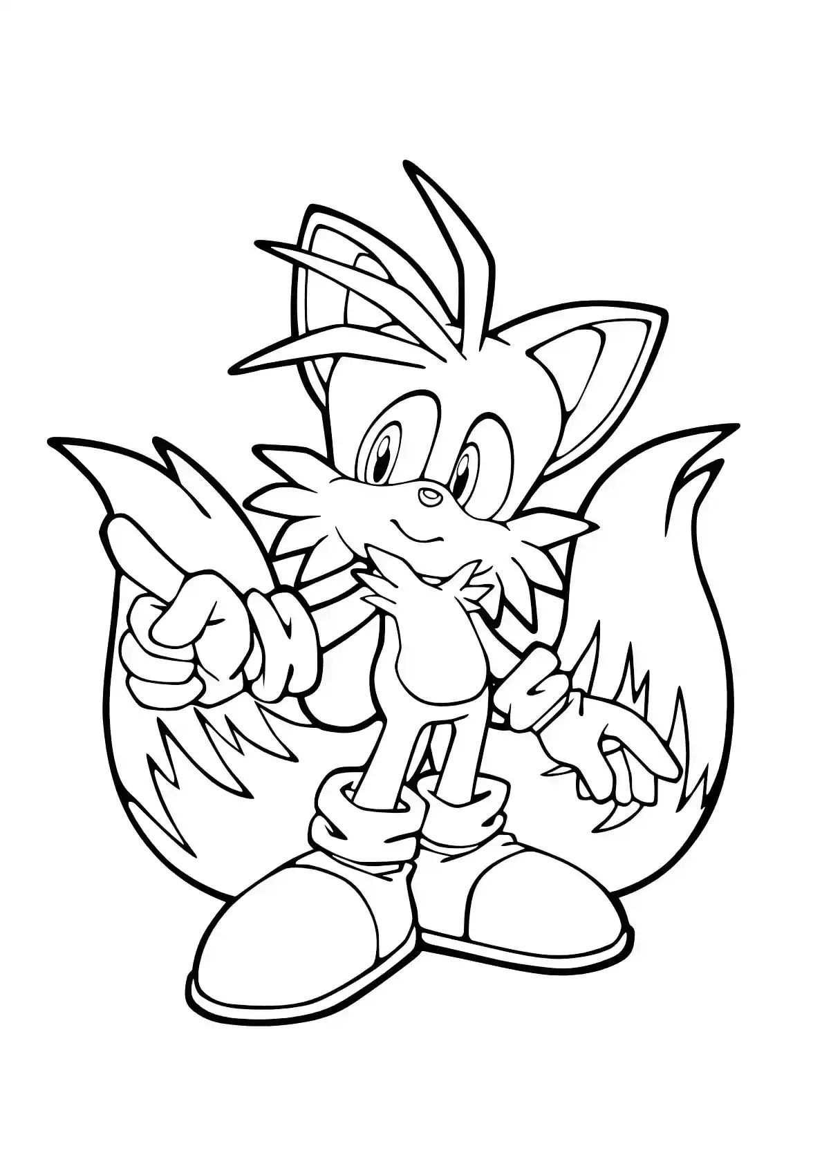 Sonic Tails Flying Sonic Coloring Pages