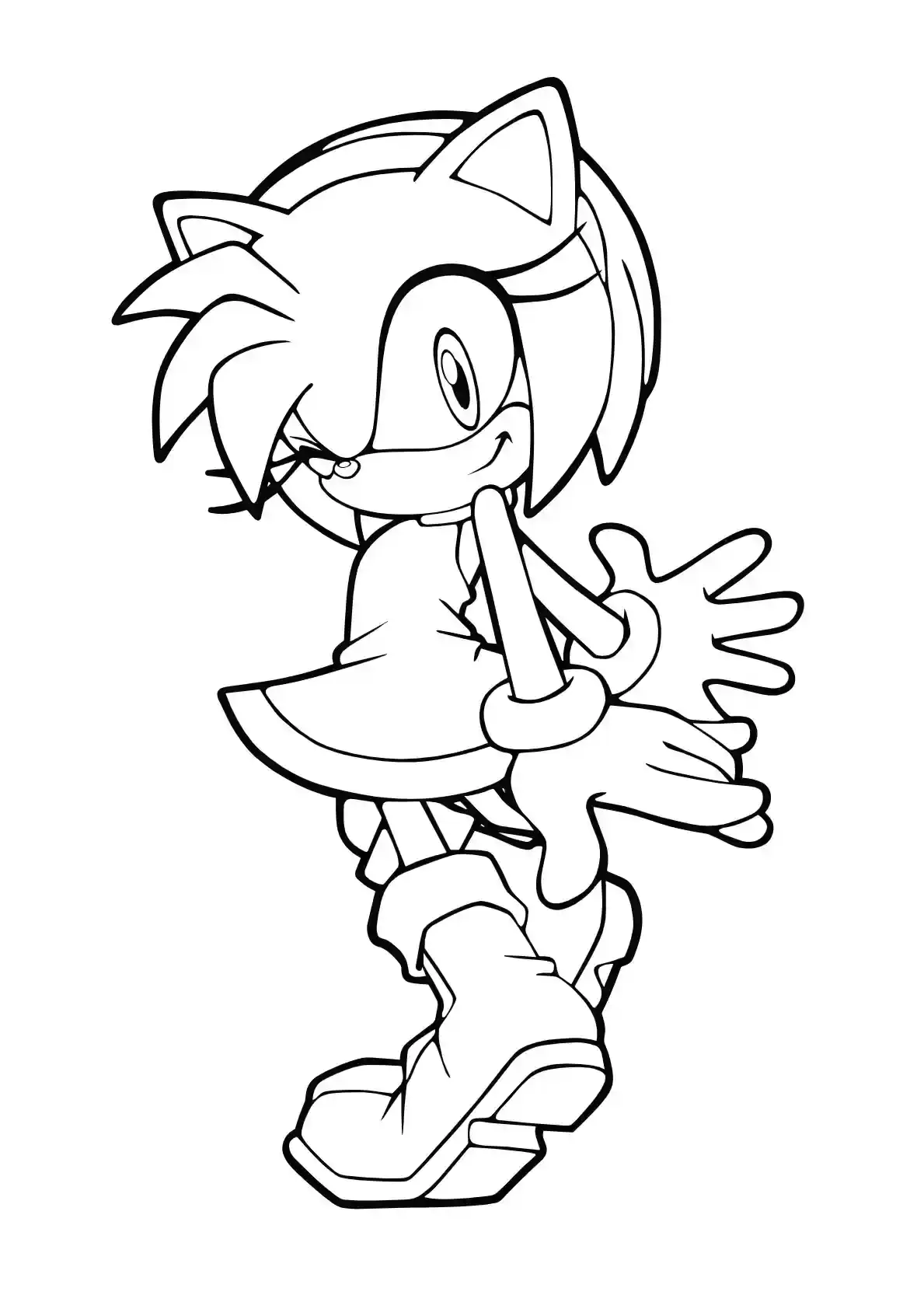 Sonic Thumbs Up Sonic Coloring Pages