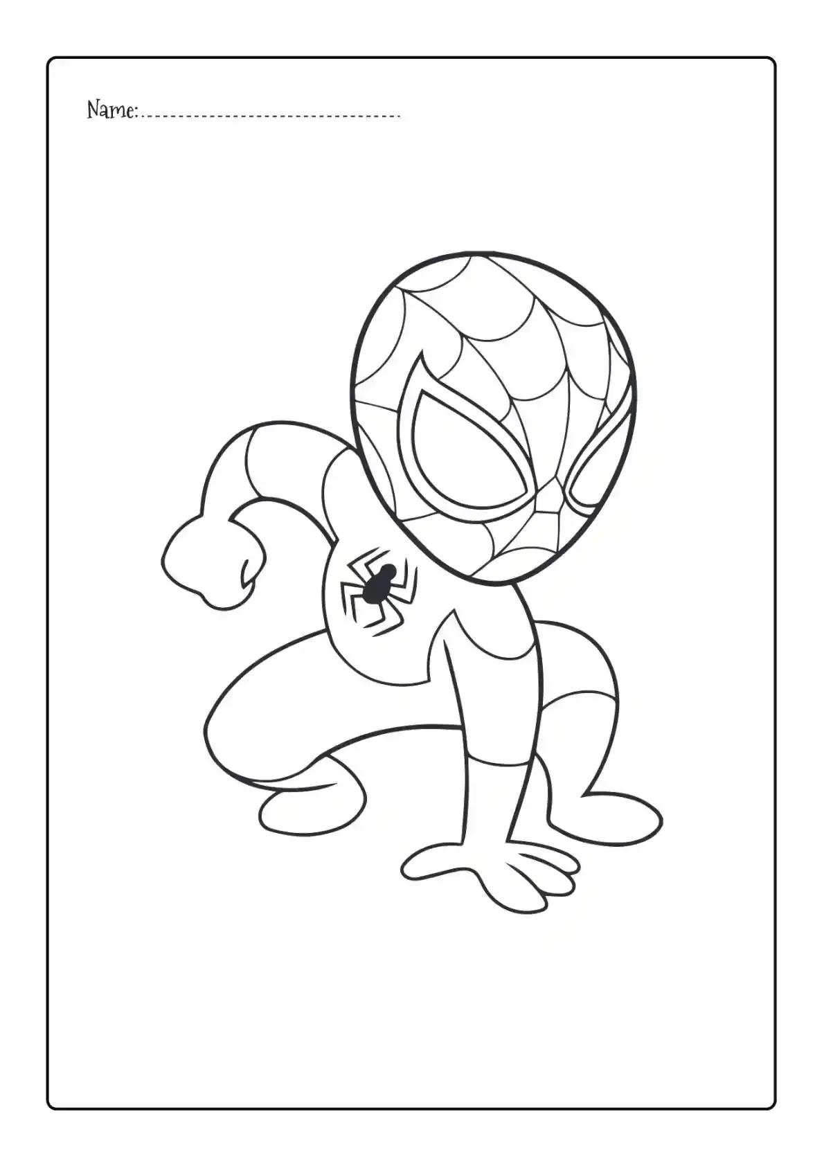 Spider Spiderman Coloring Page