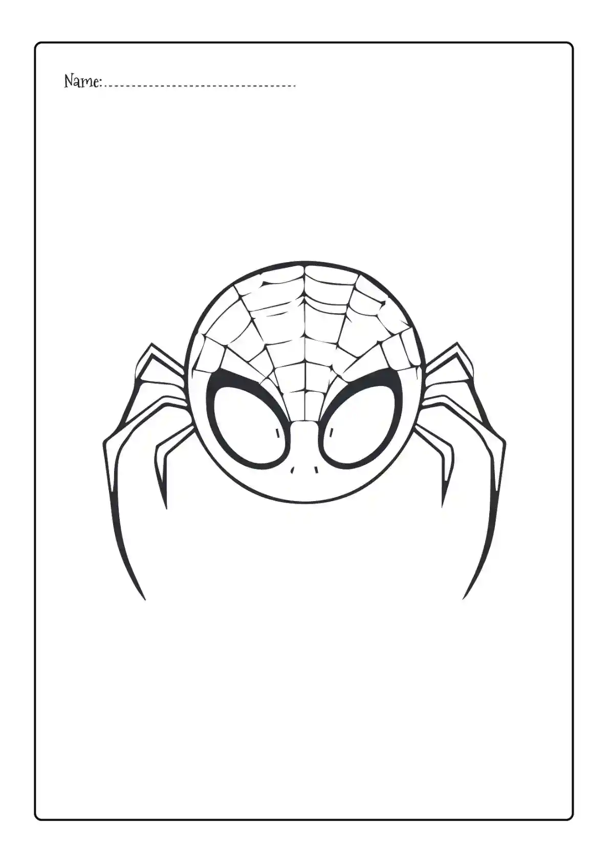 Spider Spiderman Coloring Page