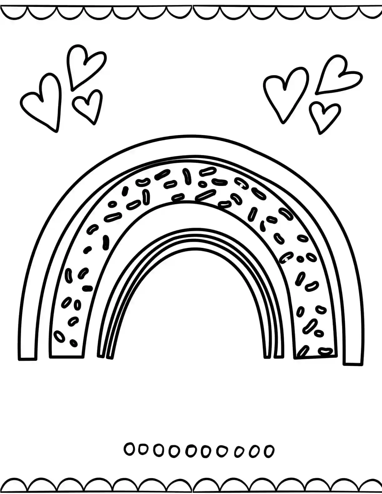 Sprinkle Rainbow Coloring Page