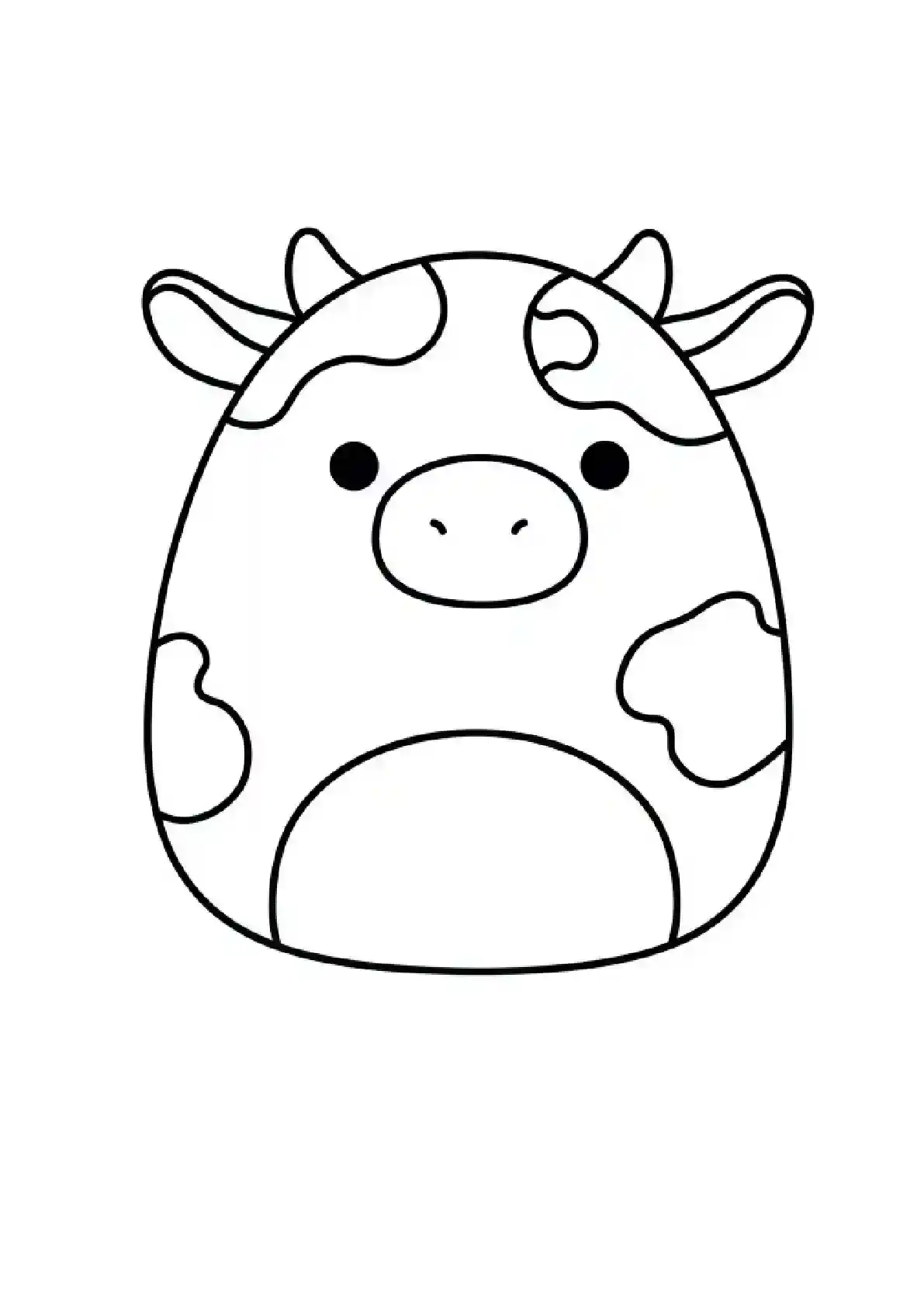 Squishmallow Cow Character