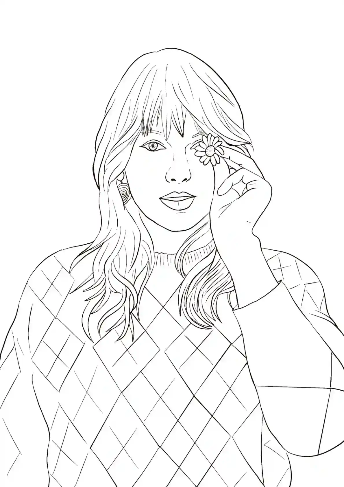 Taylor Swift with Daisy Flower