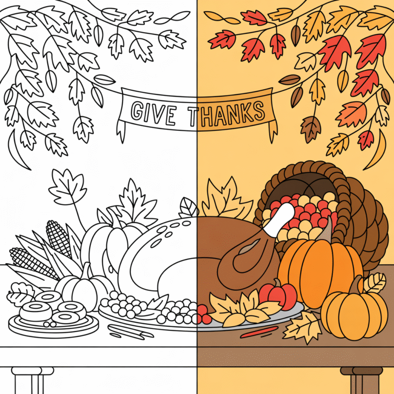 thanksgiving coloring pages