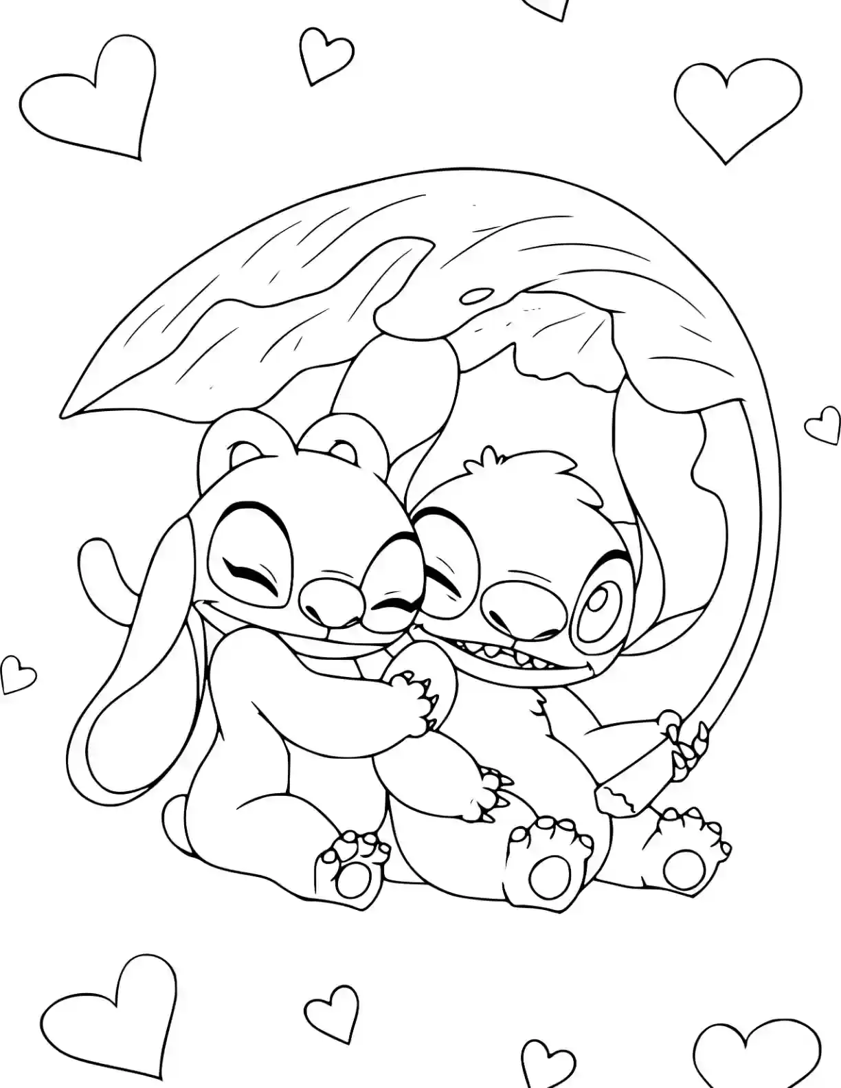 Tropical Stitch Coloring Pages